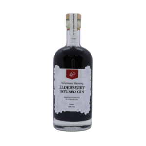 Fisherman’s Warning gluten-free elderberry-infused gin bottle from I've Been Pickled.