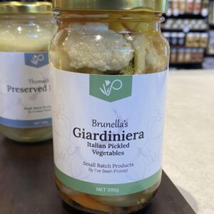 Tangy, crunchy, and spicy Giardiniera Italian Pickled Vegetables perfect blend for sandwiches, salads, or antipasto boards.